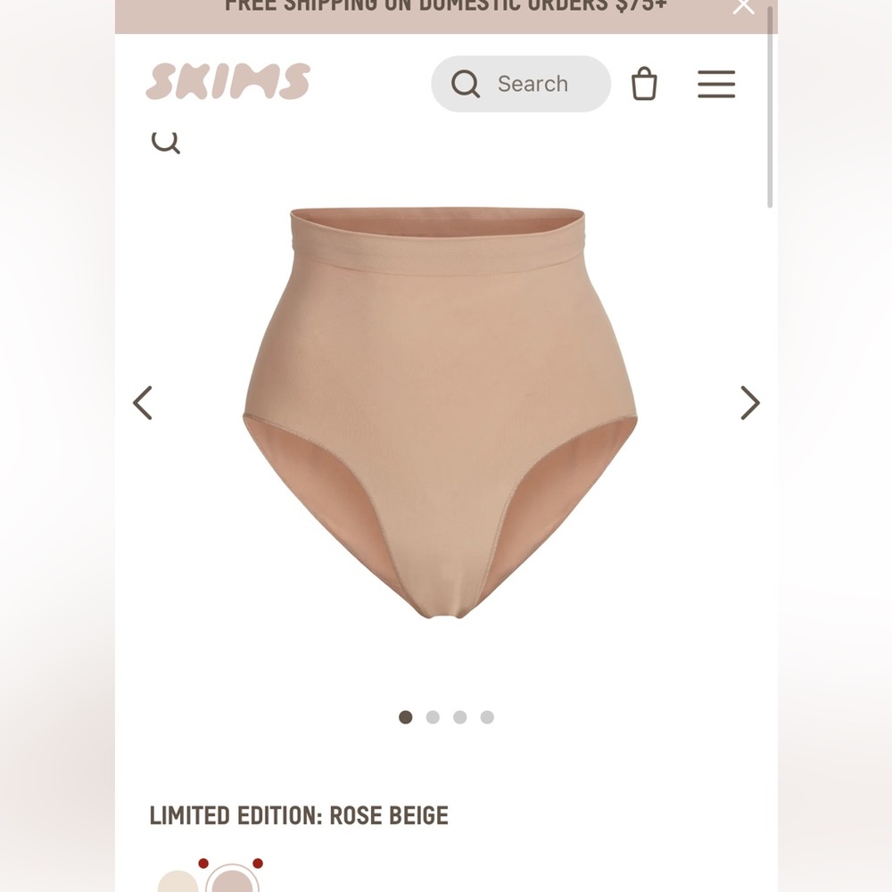 SKIMS sculpting mid waist brief rose/beige L/XL